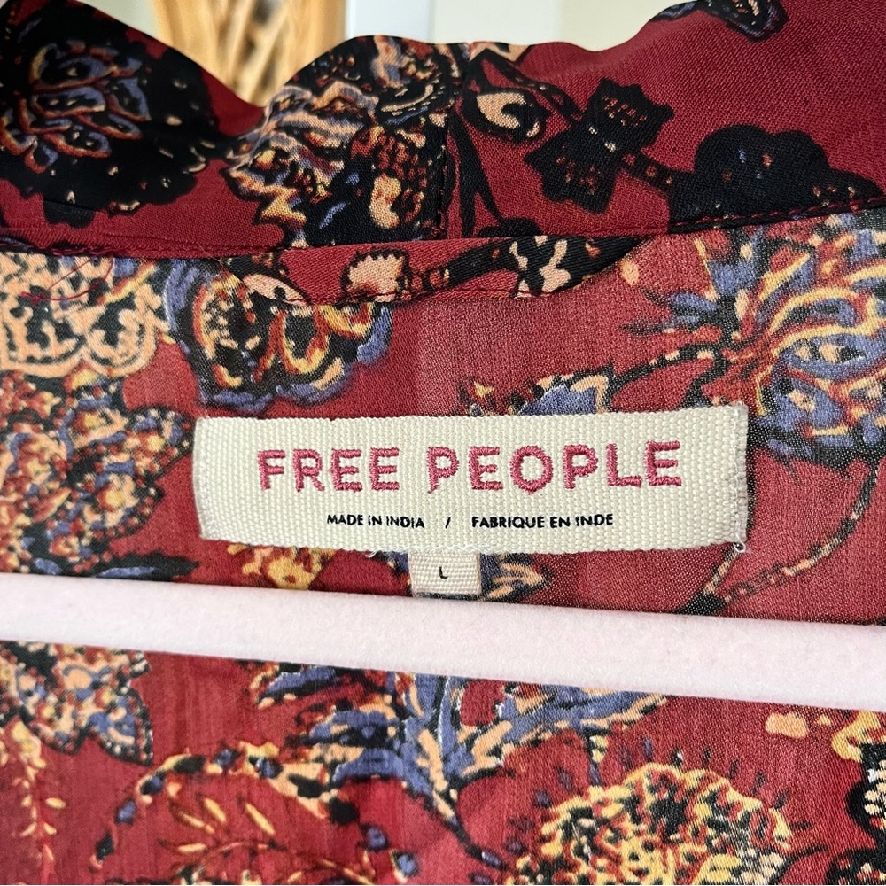 Free People / Play It Cool Kimono in Brown Combo - Picture 7 of 7